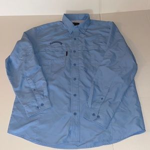 Dri-Duck Riverstone Men’s Long Sleeve Blue Vented Back Button Up Fishing Shirt